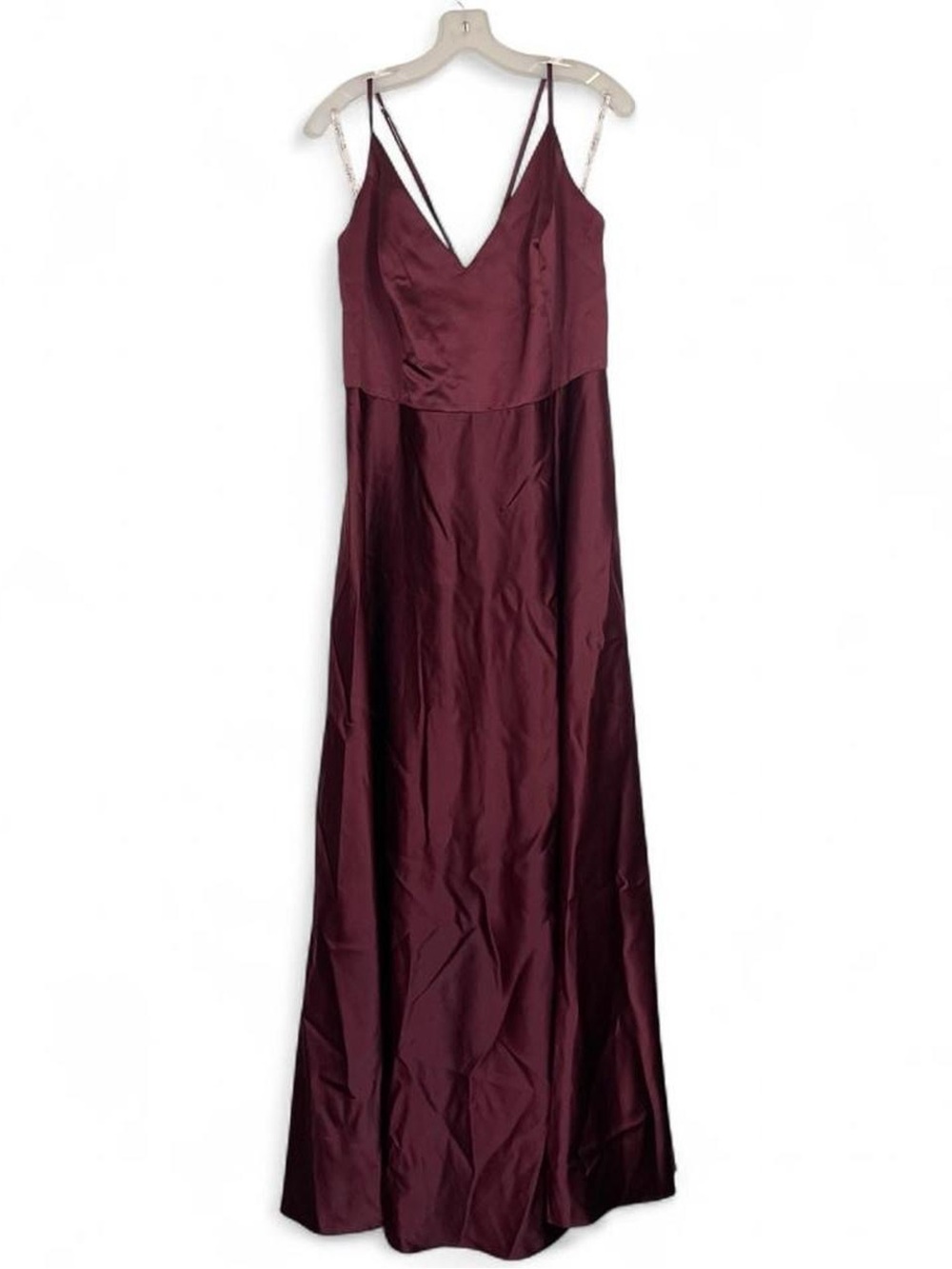 David’s Bridal Celebrate DB Studios Plus Size 20 Maroon Long Gown Dress Formal